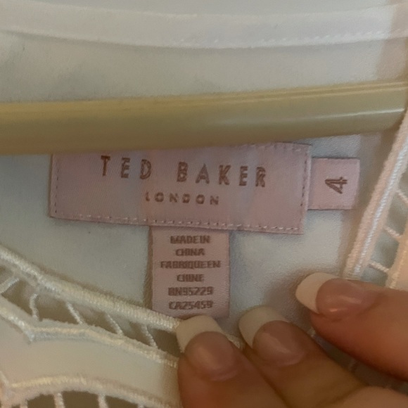 Ted baker white dress US size 12, WORN ONCE! - Picture 3 of 4